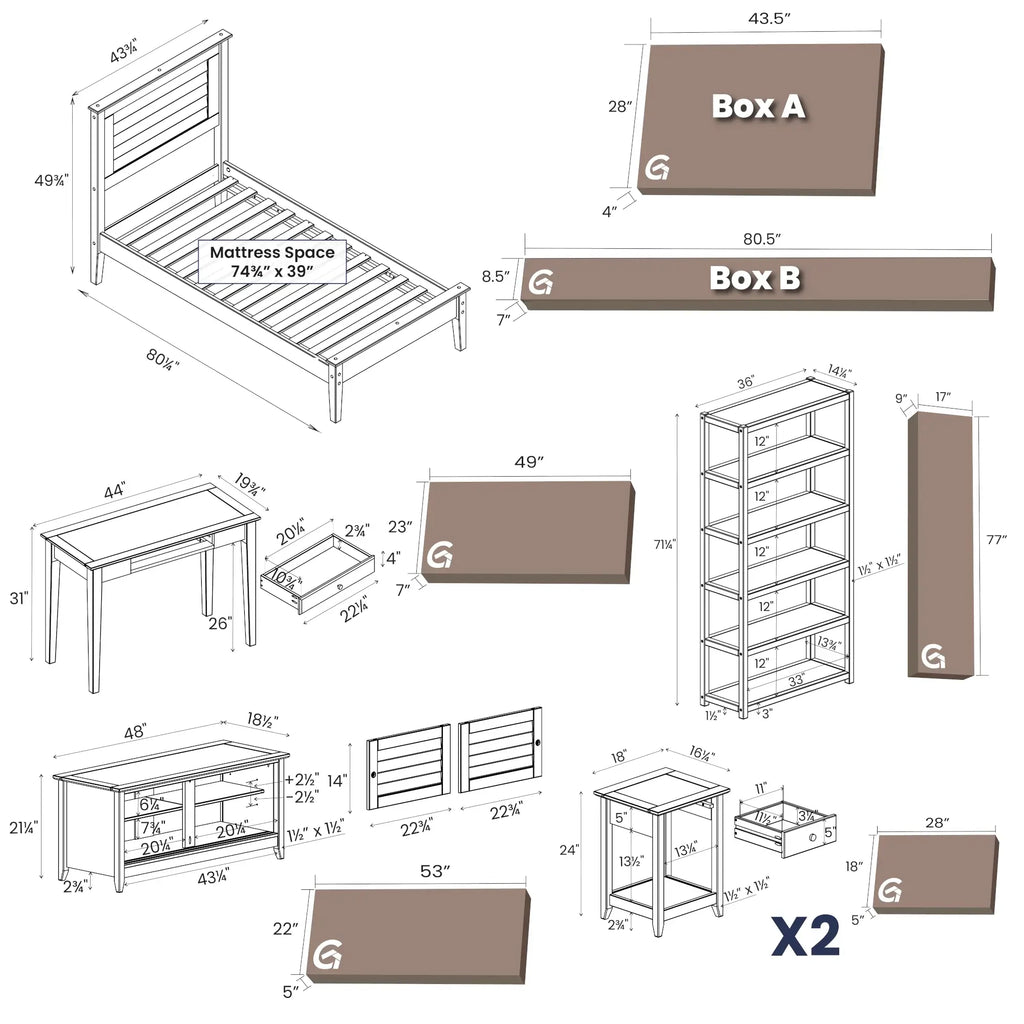 Greenport Bedroom Set (6-Piece)