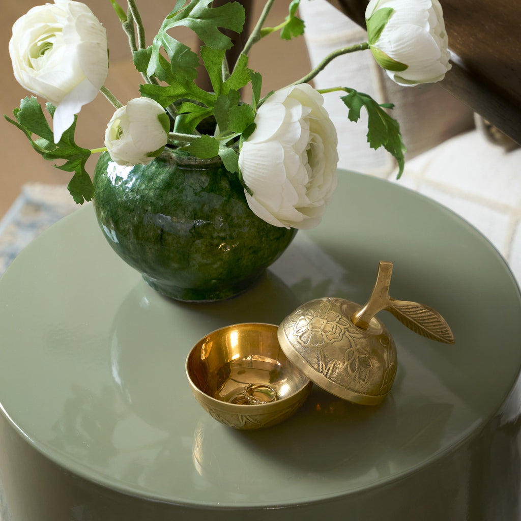 Antique Inspired Brass Apple Box