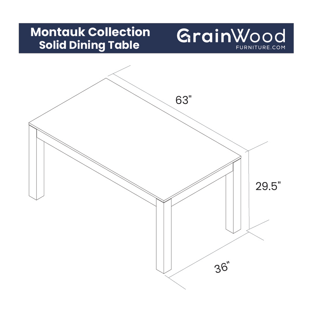 Montauk Solid Wood Dining Table