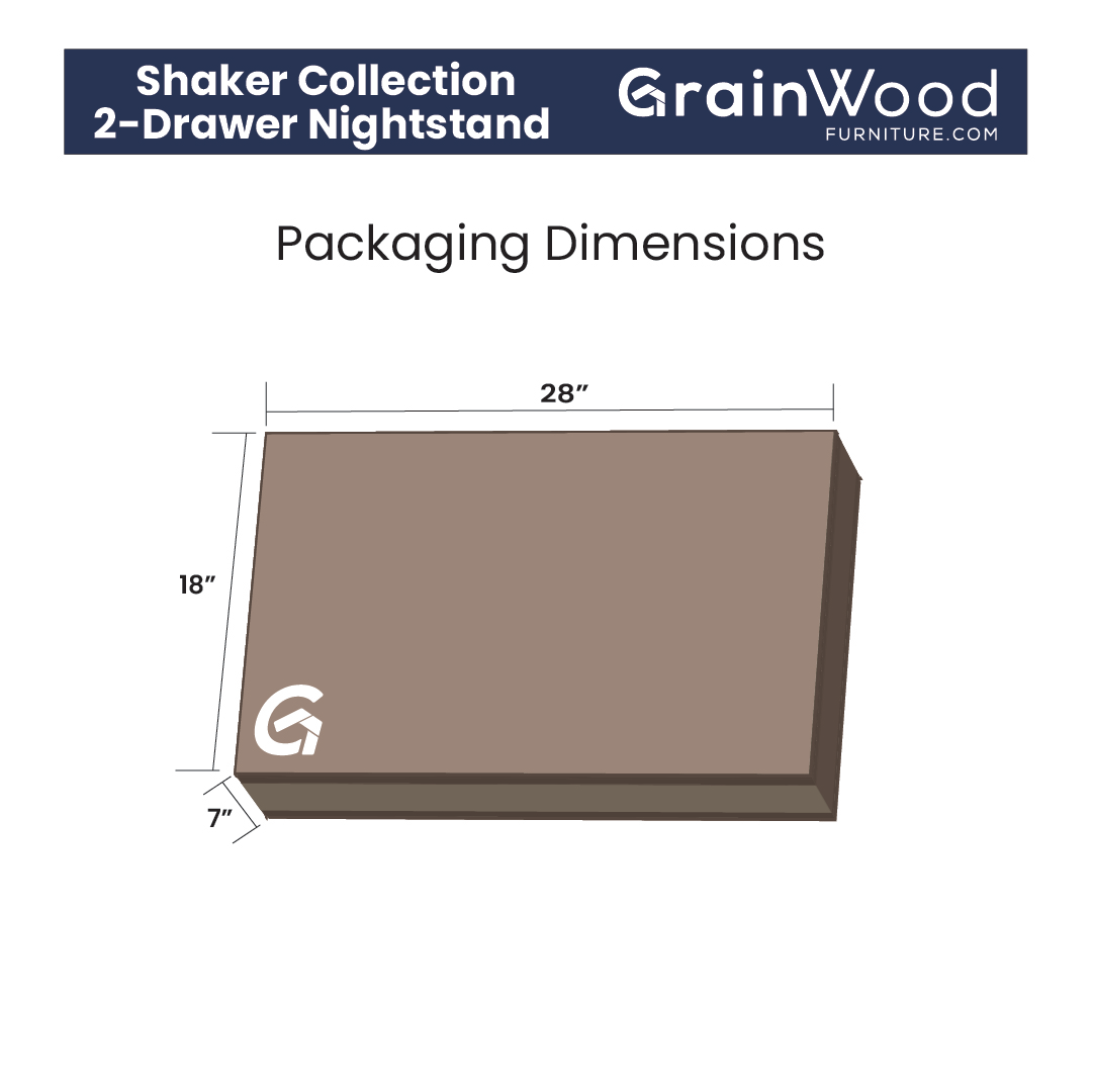 Shaker 2-Drawer Nightstand